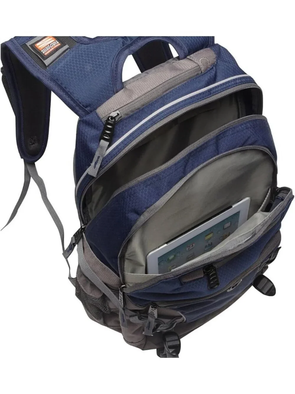 Versatile Travel & Work Backpack with Tablet Sleeve - Stylish Silver Heather
